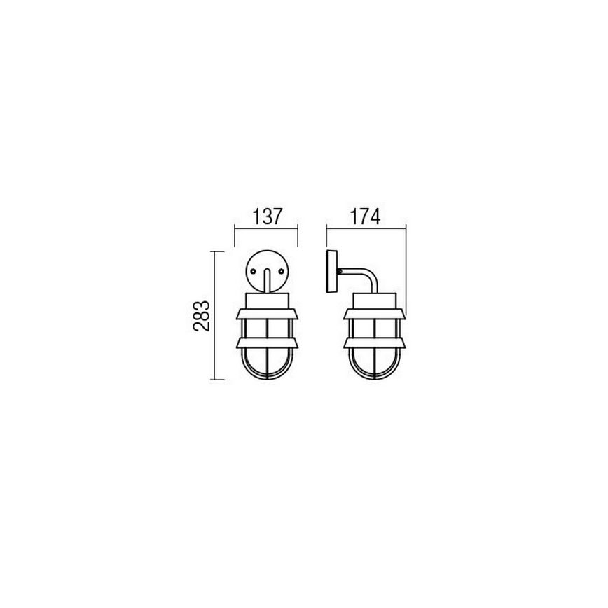 Redo 9498 - Udendørs væglampe CLAUT 1xE27/42W/230V IP44 antracit