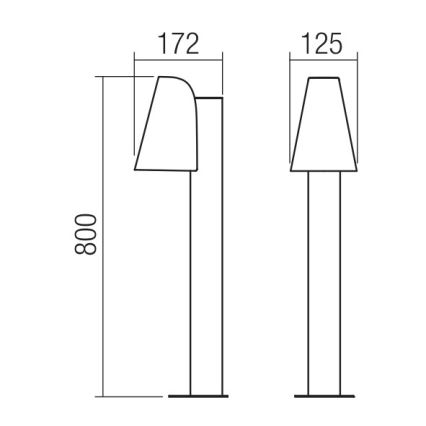 Redo 9532 - Udendørslampe ALVAR 1xGU10/35W/230V IP44