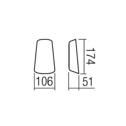 Redo 9536 - Udendørs LED væglampe TWILL 1xLED/11W/230V IP65