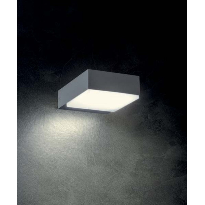 Redo 9560 - Udendørs LED væglampe CUBE LED/7W/230V 3000K IP54 antracit