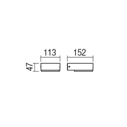 Redo 9560 - Udendørs LED væglampe CUBE LED/7W/230V 3000K IP54 antracit