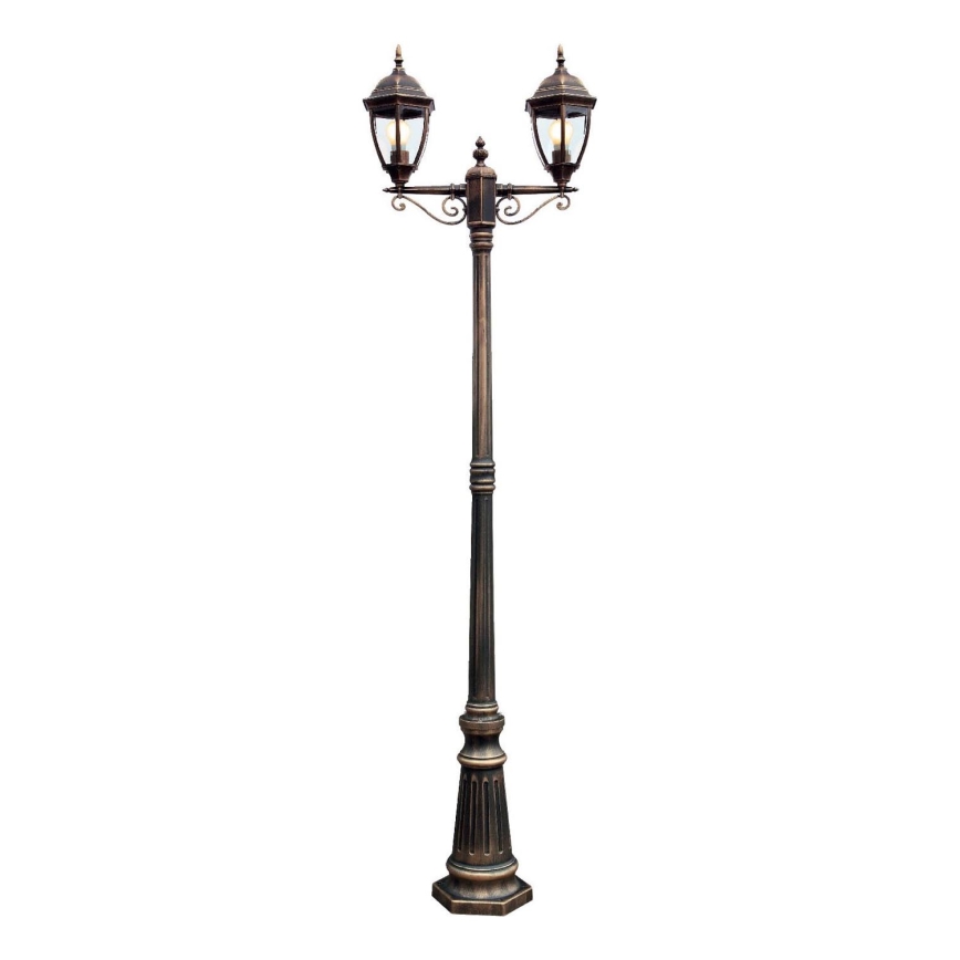Redo 9609 - Udendørslampe SEVILLA 2xE27/42W/230V IP44 guldfarvet/patina
