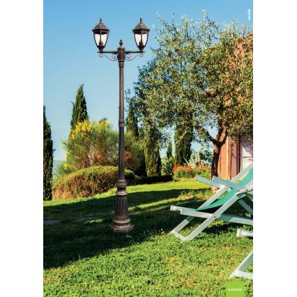 Redo 9609 - Udendørslampe SEVILLA 2xE27/42W/230V IP44 guldfarvet/patina