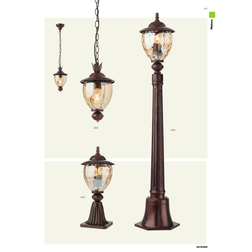 Redo 9634 - Udendørslampe MATERA 1xE27/42W/230V IP33