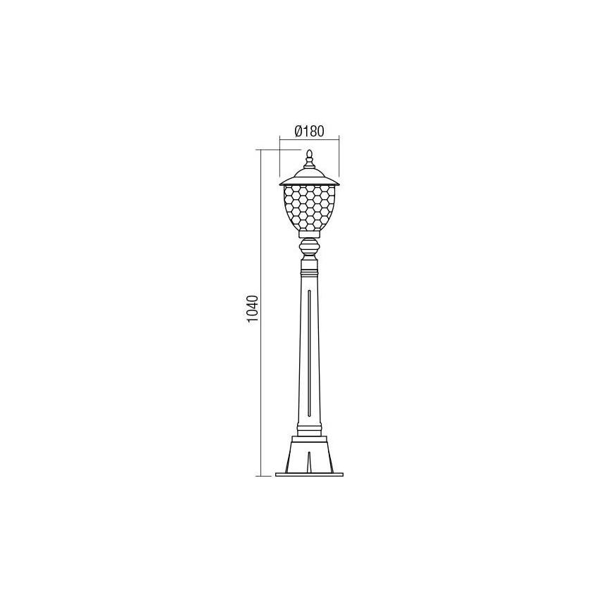 Redo 9634 - Udendørslampe MATERA 1xE27/42W/230V IP33