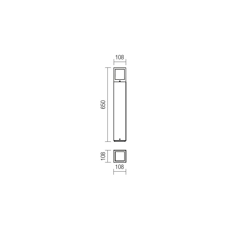 Redo 9644 - Udendørslampe BRICK 1xE27/23W/230V IP54