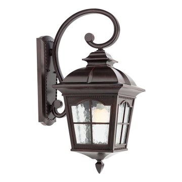 Redo 9648 - Udendørs væglampe YORK 1xE27/70W/230V IP44 brun