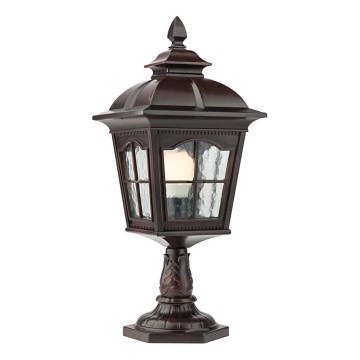 Redo 9652 - Udendørslampe YORK 1xE27/70W/230V IP44 brun