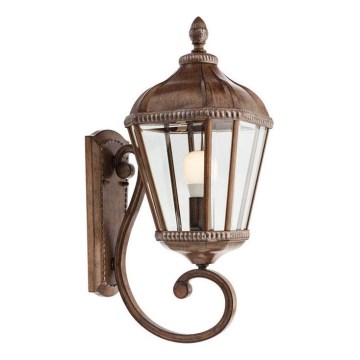 Redo 9656 - Udendørs væglampe ESSEN 1xE27/70W/230V IP44 brun/patina