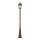 Redo 9662 - Udendørslampe ESSEN 1xE27/70W/230V 221,5 cm IP44 brun/patina
