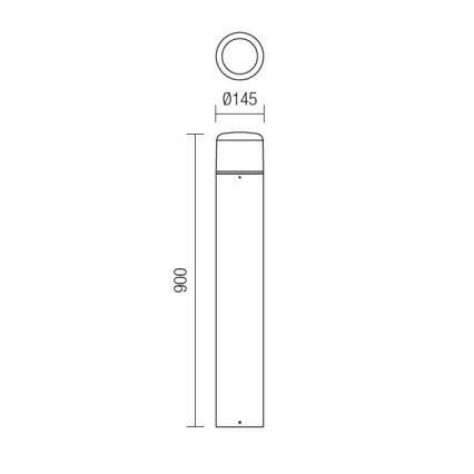 Redo 9683 - LED udendørslampe CYCLO LED/9W/230V 2900-3100K 90 cm IP54 brun