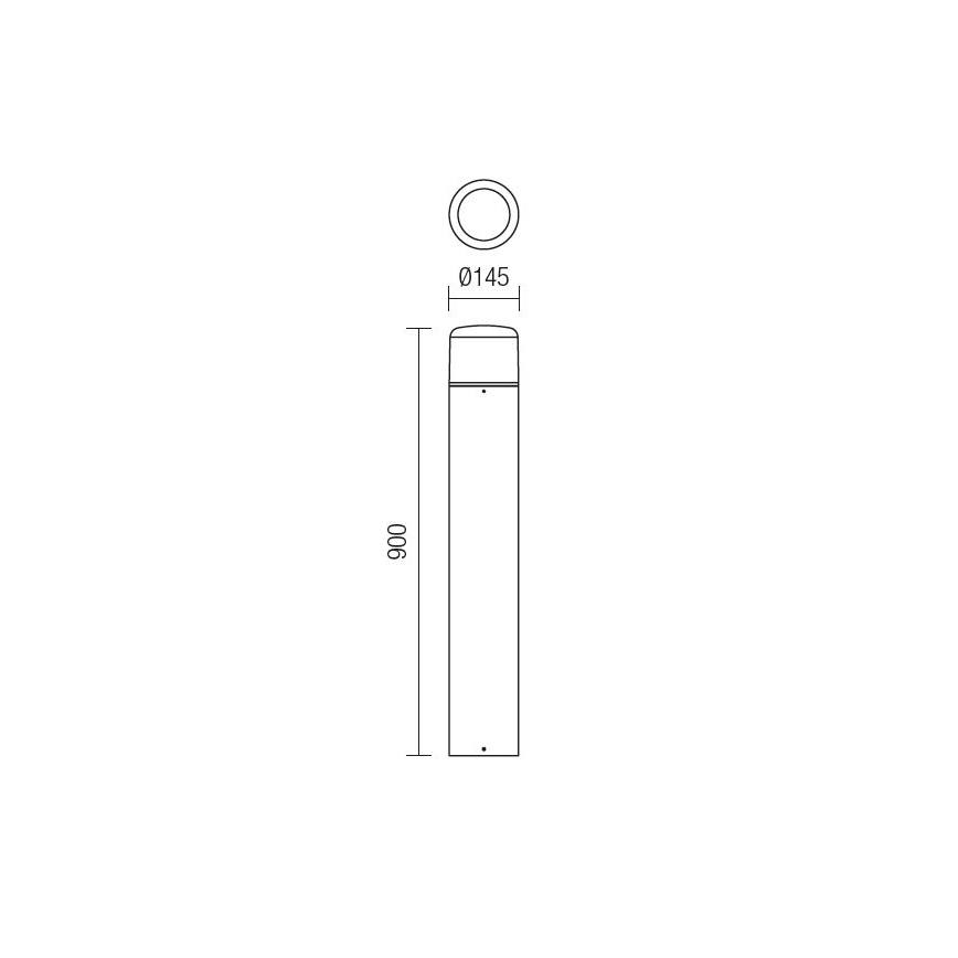 Redo 9683 - LED udendørslampe CYCLO LED/9W/230V 2900-3100K 90 cm IP54 brun