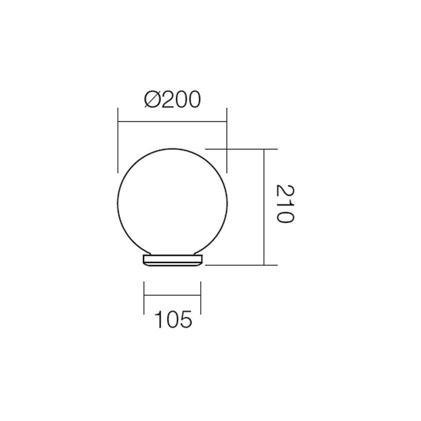 Redo 9761 - Reserveskærm til udendørs lampe SFERA diameter 20 cm IP44 hvid