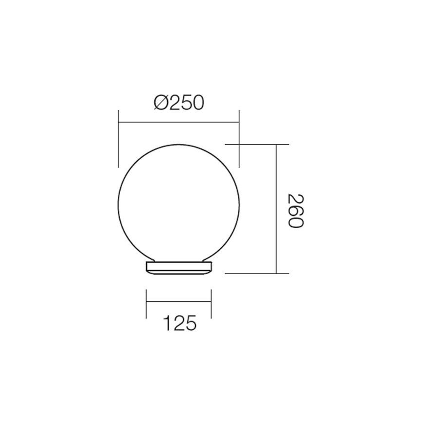 Redo 9770 - Reserveskærm til udendørs lampe SFERA diameter 25 cm IP44 brun