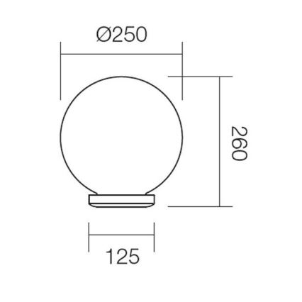 Redo 9771 - Reserveskærm til udendørs lampe SFERA diameter 25 cm IP44 hvid
