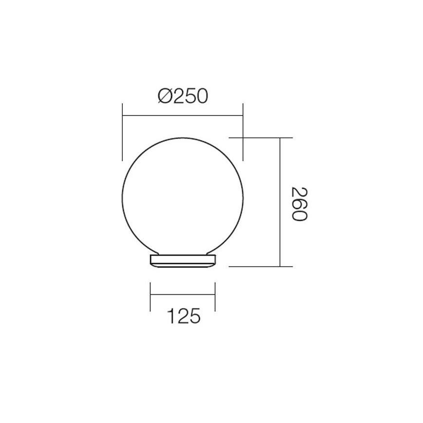 Redo 9771 - Reserveskærm til udendørs lampe SFERA diameter 25 cm IP44 hvid