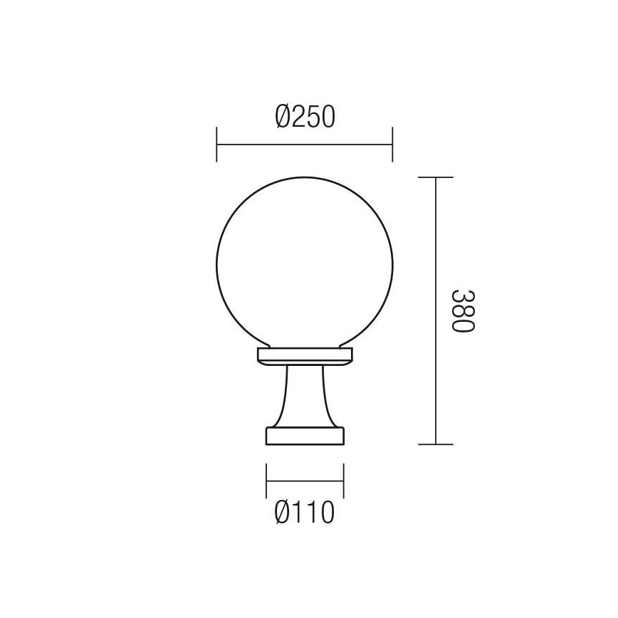 Redo 9775 - Udendørslampe SFERA 1xE27/42W/230V IP44 25x38 cm hvid