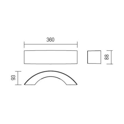 Redo 9903 - Udendørs LED væglampe ECLIPSE 3xLED/3W/230V IP54