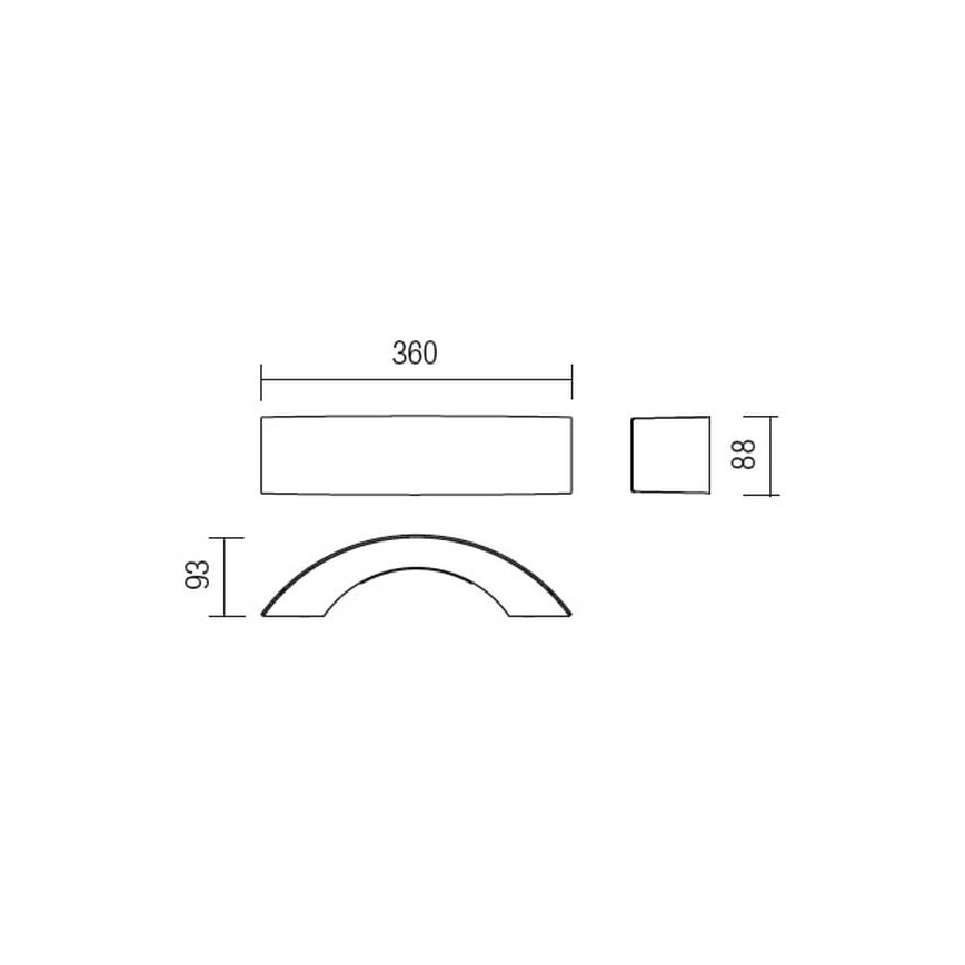 Redo 9903 - Udendørs LED væglampe ECLIPSE 3xLED/3W/230V IP54