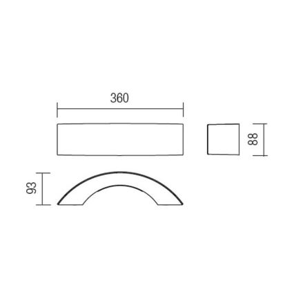 Redo 9904 - Udendørs LED væglampe ECLIPSE 3xLED/3W/230V IP54