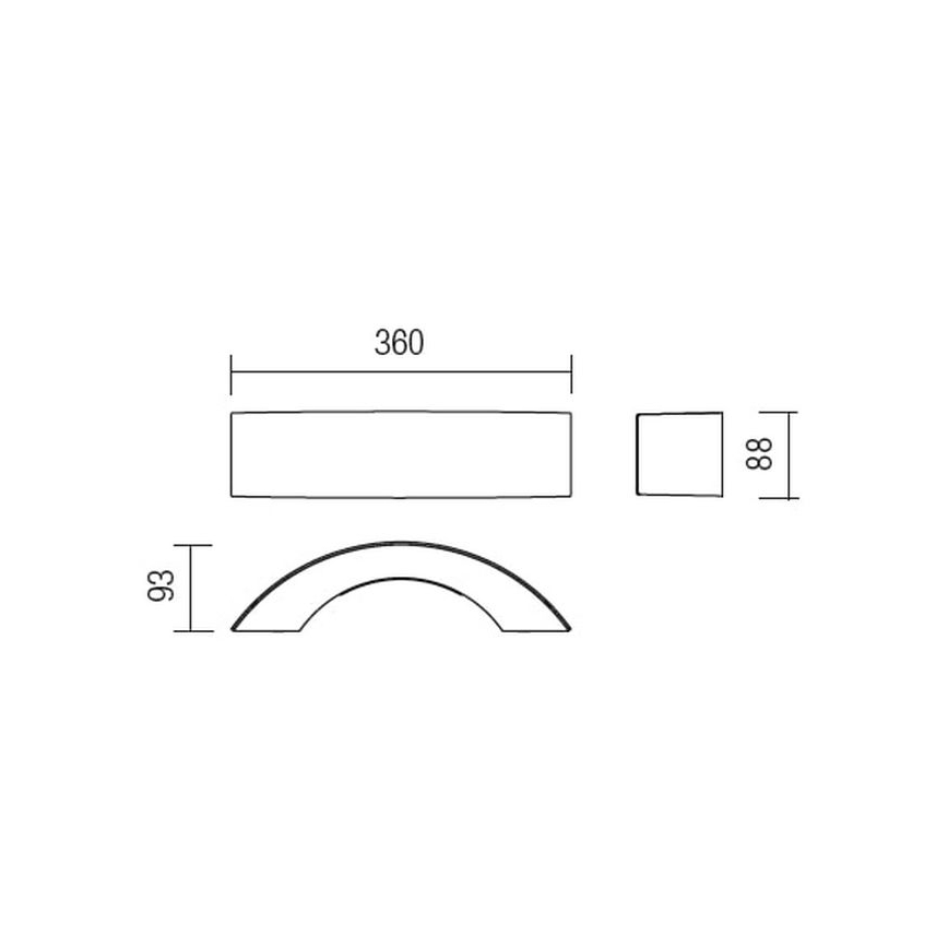 Redo 9904 - Udendørs LED væglampe ECLIPSE 3xLED/3W/230V IP54