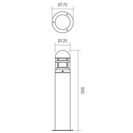 Redo 9945 - Udendørslampe ARGO 1xE27/42W/230V IP54