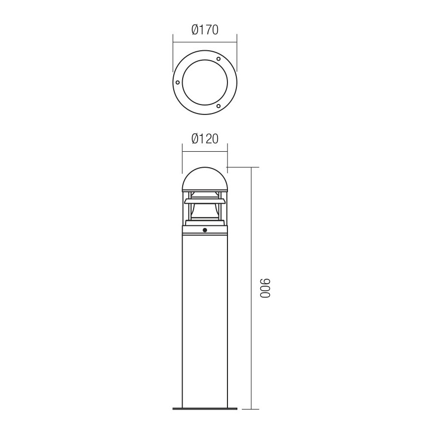 Redo 9945 - Udendørslampe ARGO 1xE27/42W/230V IP54