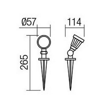 Redo 9998 - LED udendørslampe TIM LED/5W/230V 4000K IP65