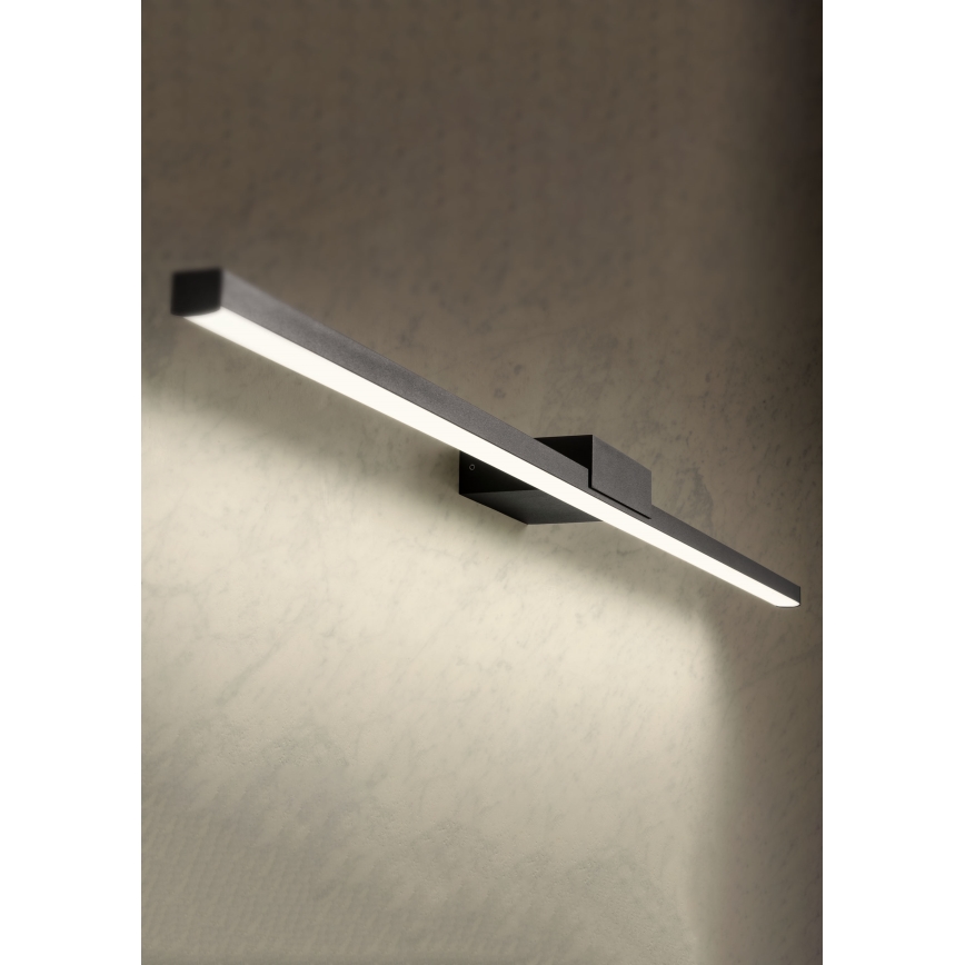 Redo01-3270 - LED spejllampe til badeværelse ASTON LED/12W/230V 60 cm CRI 90 IP44 sort