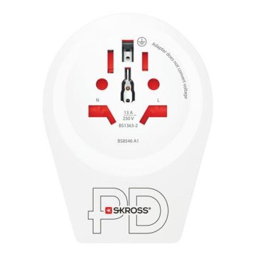 Rejseadapter Europe USB C20PD til udenlandske besøgende i Tjekkiet, USB-C 20W, type E/F