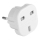Rejseadapter UK/EU 230V hvid