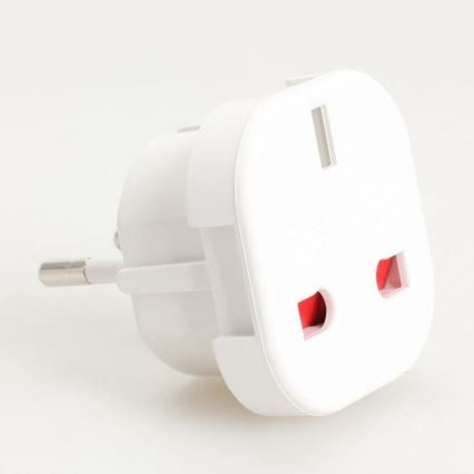 Rejseadapter fra UK til EU-stikdåse