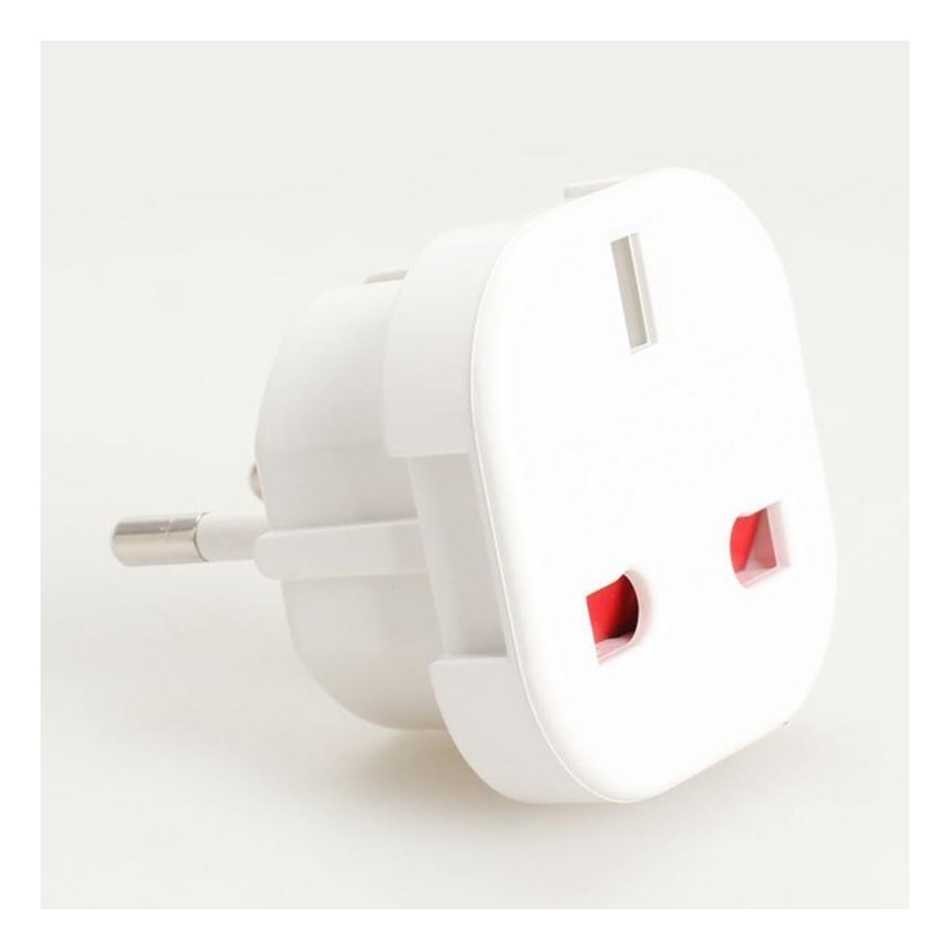 Rejseadapter fra UK til EU-stikdåse