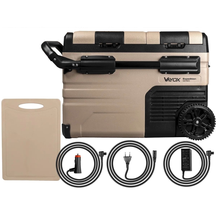 Rejsekøleskab med LCD-display 39 l 230V/12V/24V brun