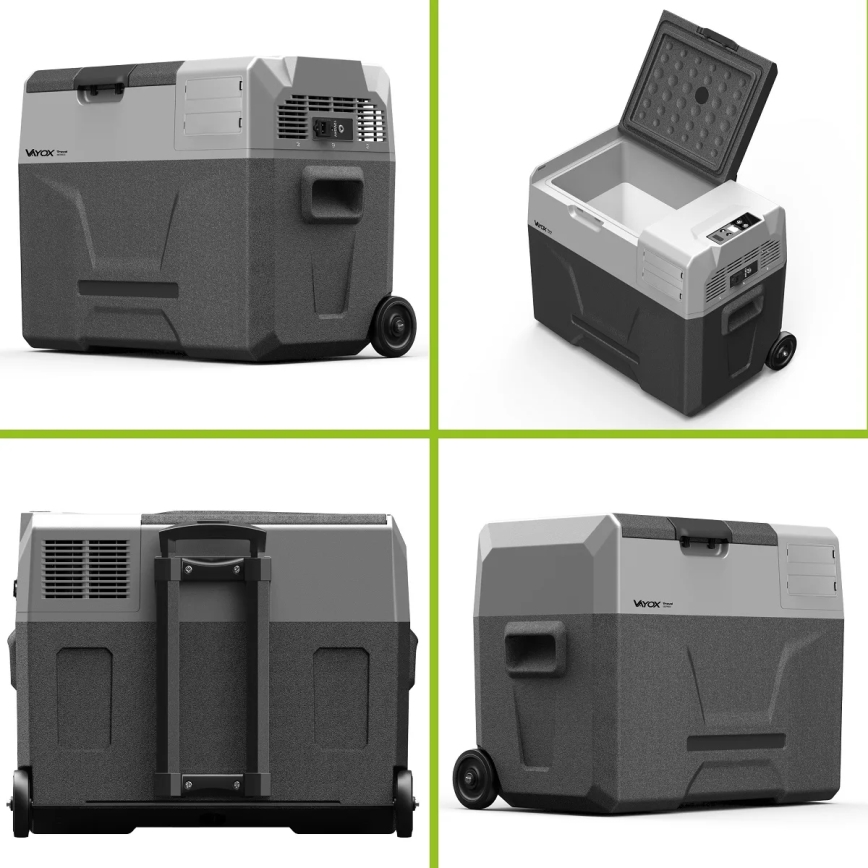 Rejsekøleskab med LCD-display 40 l 230V/12V/24V sort