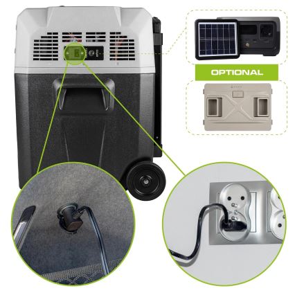 Rejsekøleskab med LCD-display 40 l 230V/12V/24V sort