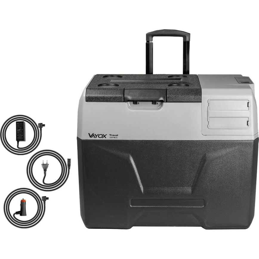 Rejsekøleskab med LCD-display 40 l 230V/12V/24V sort