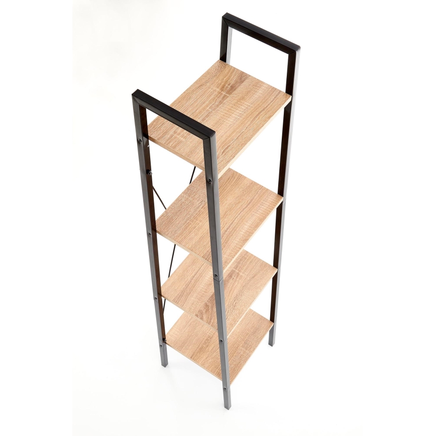 Reol NARVIK 148x34 cm sort/sonoma-eg