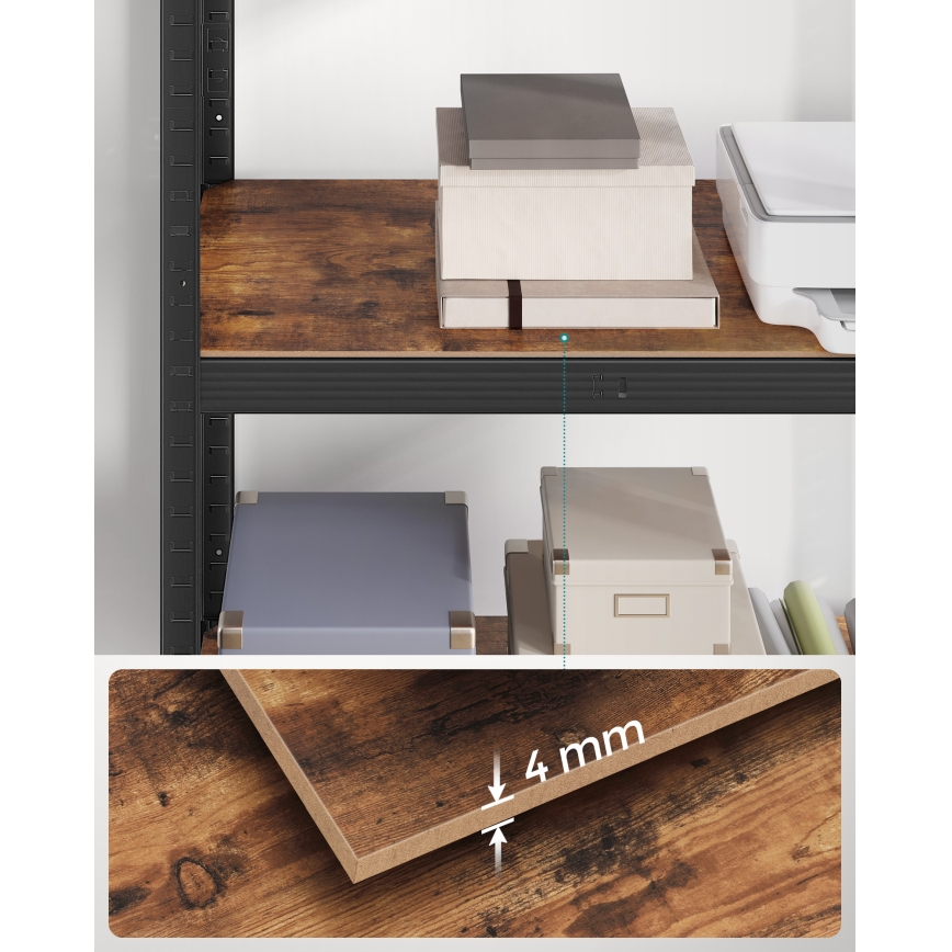 Reol ORDIFY brun/sort