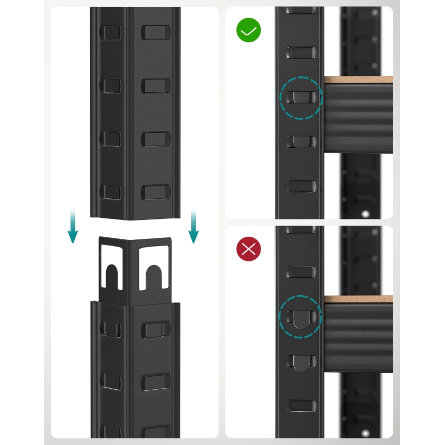 Reol ORDIFY brun/sort