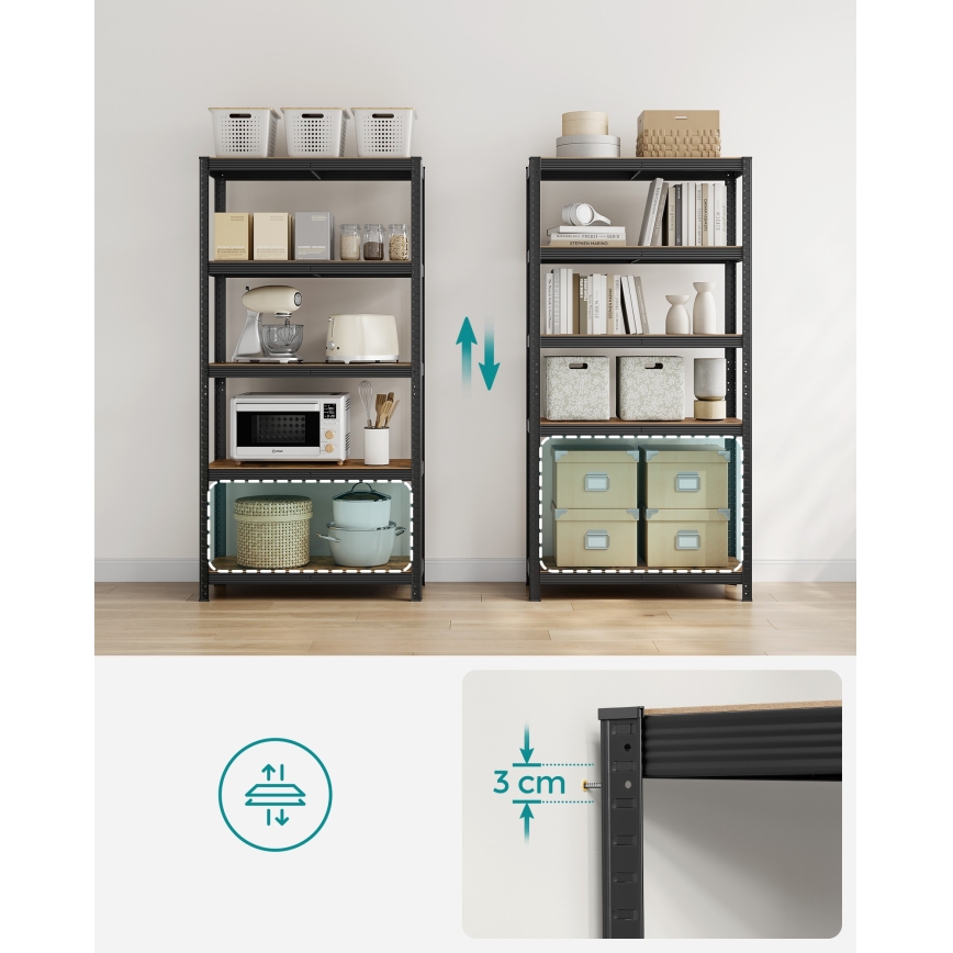 Reol ORDIFY brun/sort