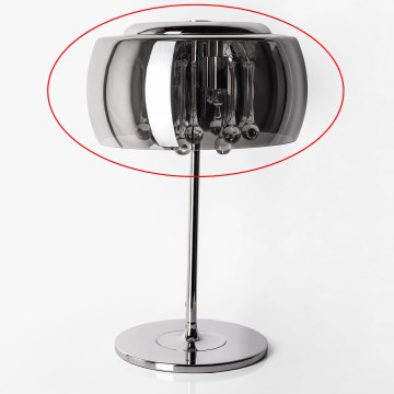 Reserveglas til bordlampe G9, Ø 28 cm, røggrå