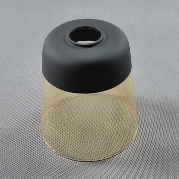 Reserveglas til lysekrone AMBER E27, Ø 15,5 cm, sort/røget beige