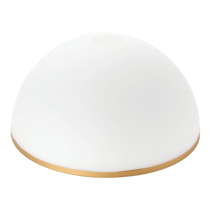 Reserveglas til pendel og gulvlampe OLD LAMP E27 diameter 30 cm hvid/guldfarvet