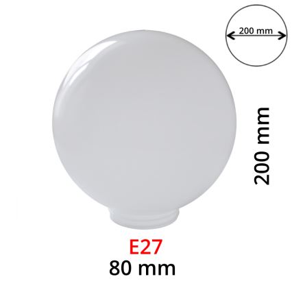 Reserveskærm til væglamper mælkefarvet PARK E27 diameter 20 cm