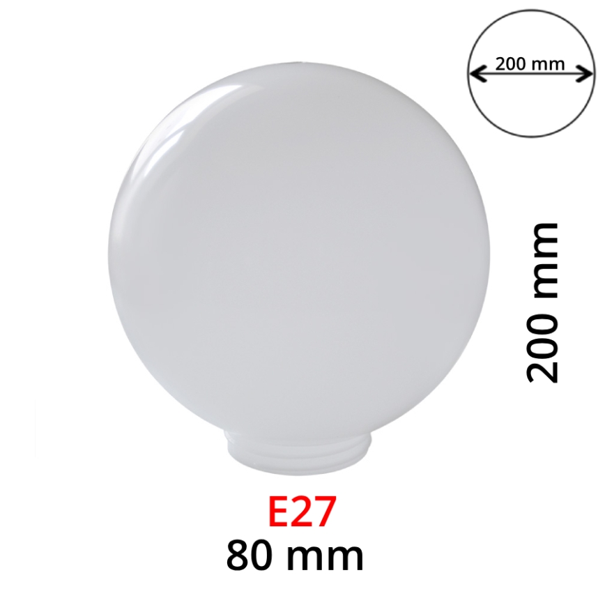 Reserveskærm til væglamper mælkefarvet PARK E27 diameter 20 cm
