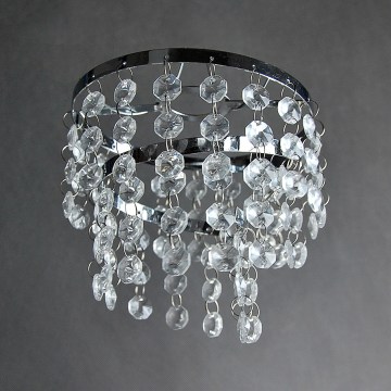 Reserveskærm til loftlampe RIM E14 blank krom/klart