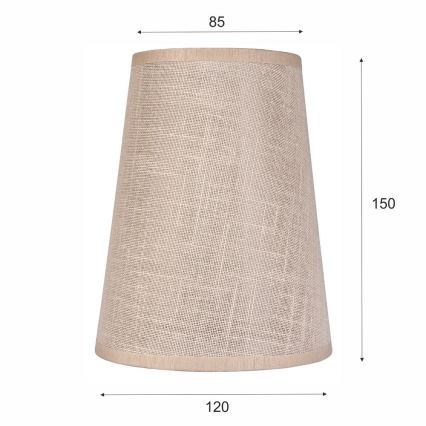 Reserveskærm til pendel og væglampe ANTONIO E14 150x120 mm beige