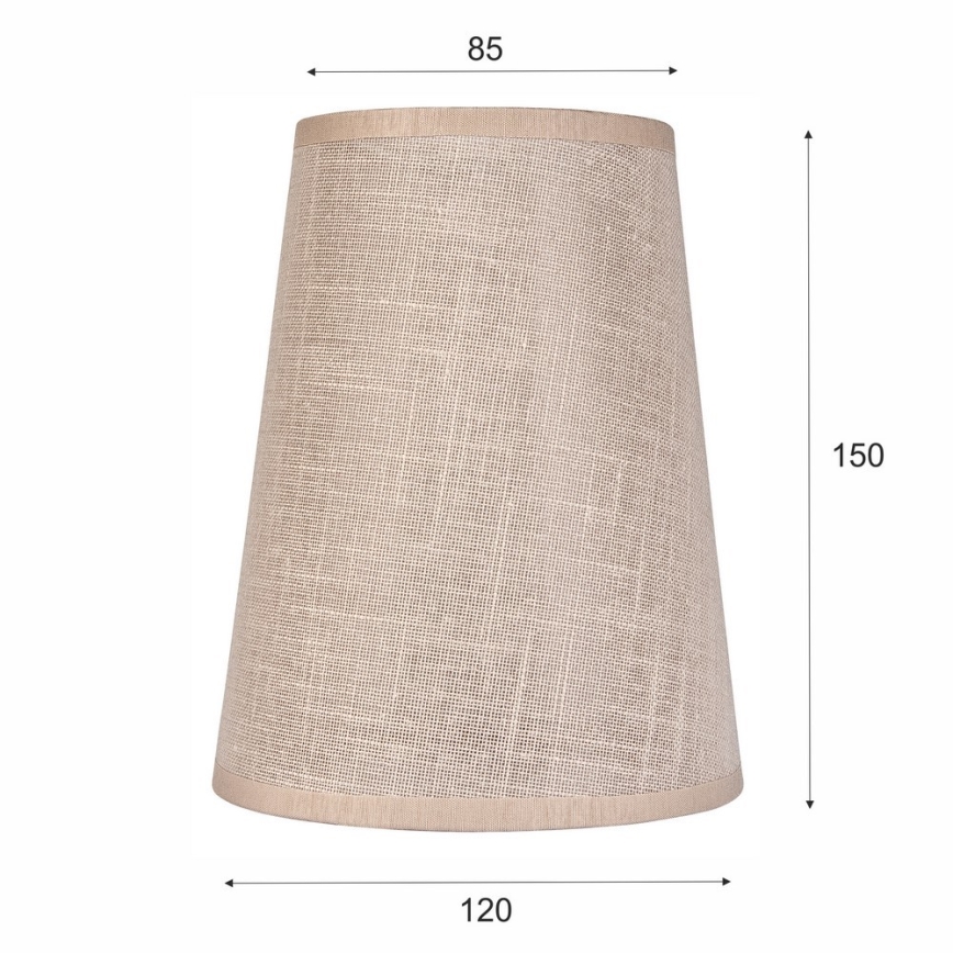 Reserveskærm til pendel og væglampe ANTONIO E14 150x120 mm beige