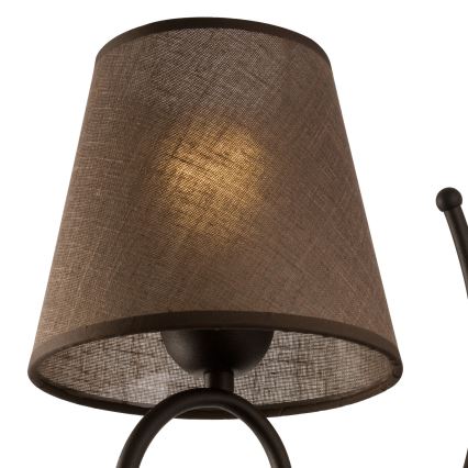 Reserveskærm til væglampe LORENZO E27 diameter 16 cm brun